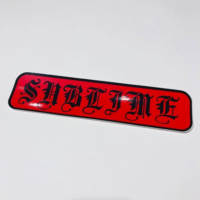 1990s Sublime Sticker "Old English Logo" -Red-