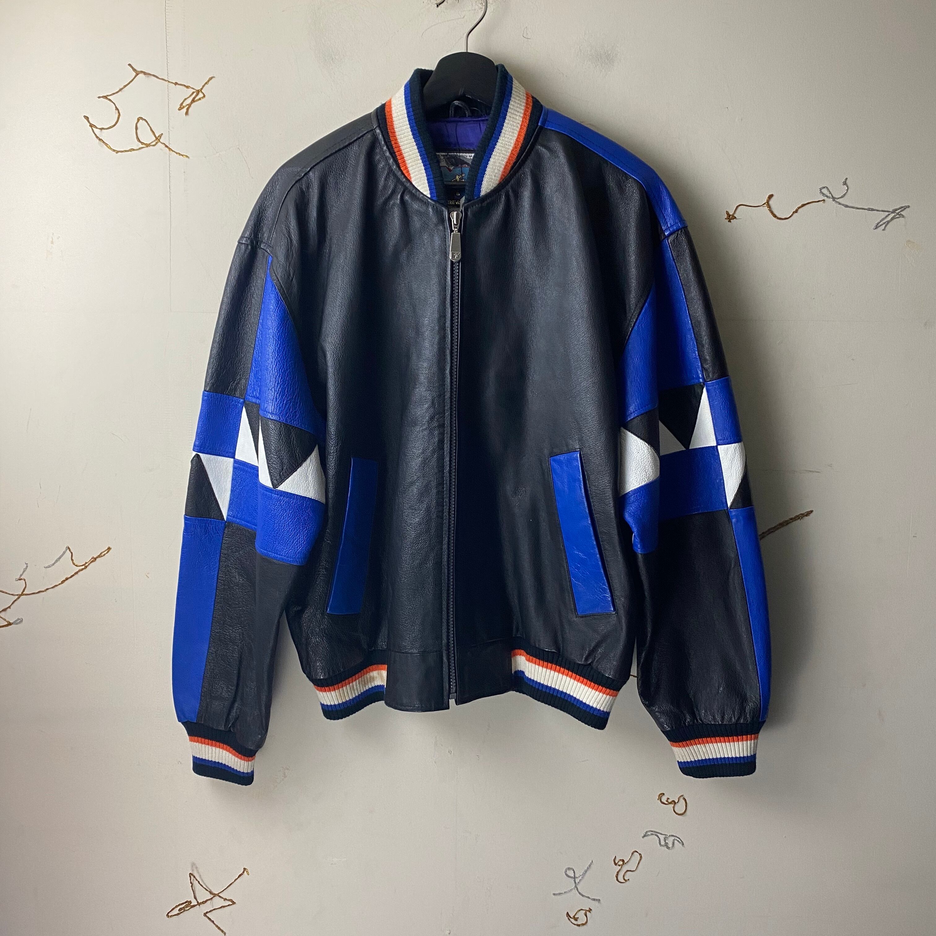 80s 初期 NICOLE 買い上げ レザースタジャン 本革 archive y2k 古着