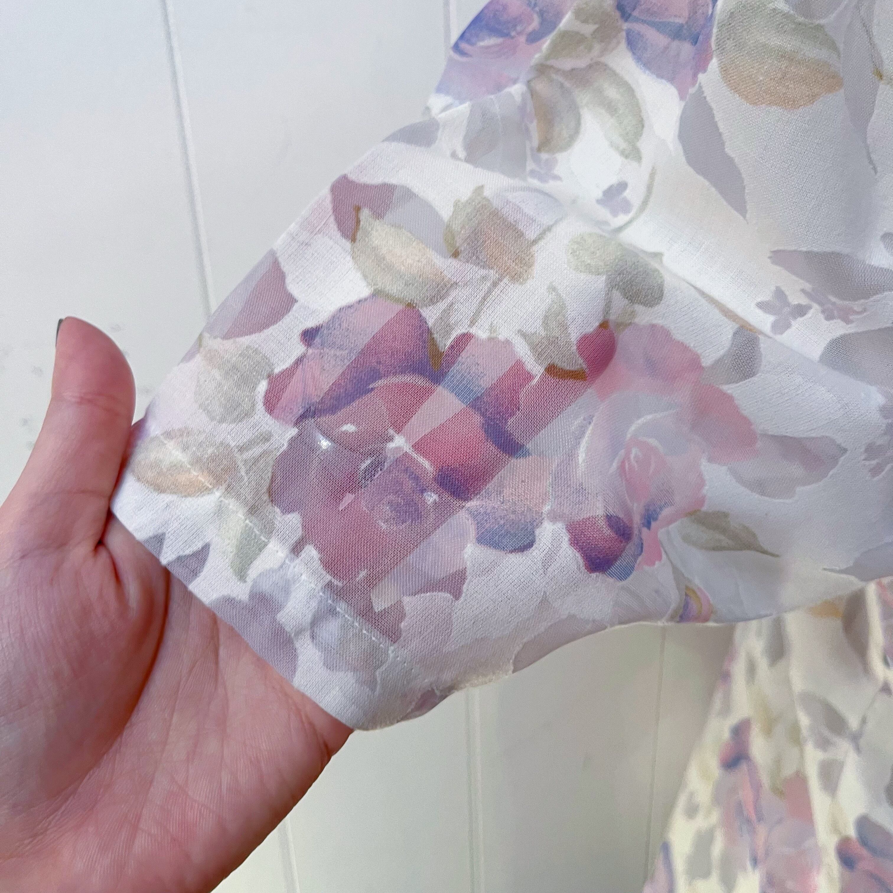 water color rose blouse