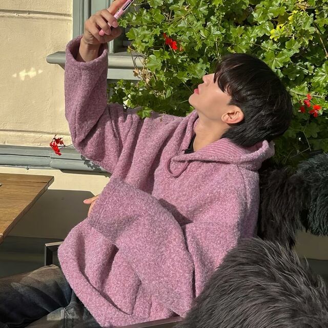 予約販売】 パーカー 無地 ピンク メンズ フード付き フーディー 厚手