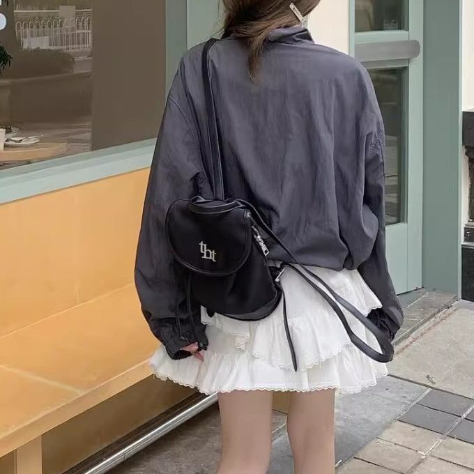 美品 近年 Sov ナイロンジャケット バックフリルショートブルゾン クロップド Sov. / バックフリルショートブルゾン OUTERS Night STORE | ダブル