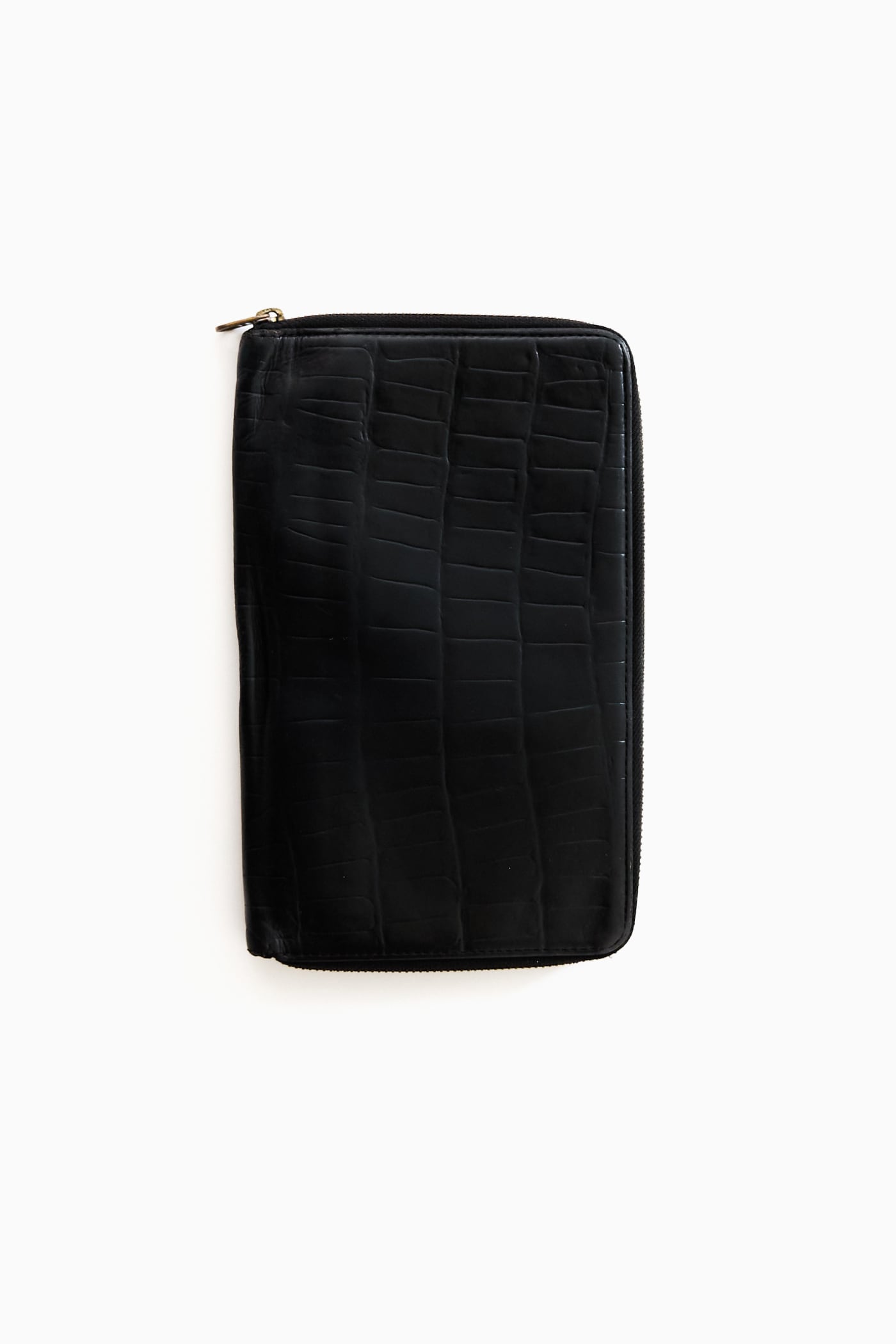 90s-00s COMME des GARÇONS CROCODILE EMBOSSED LEATHER TRAVEL WALLET
