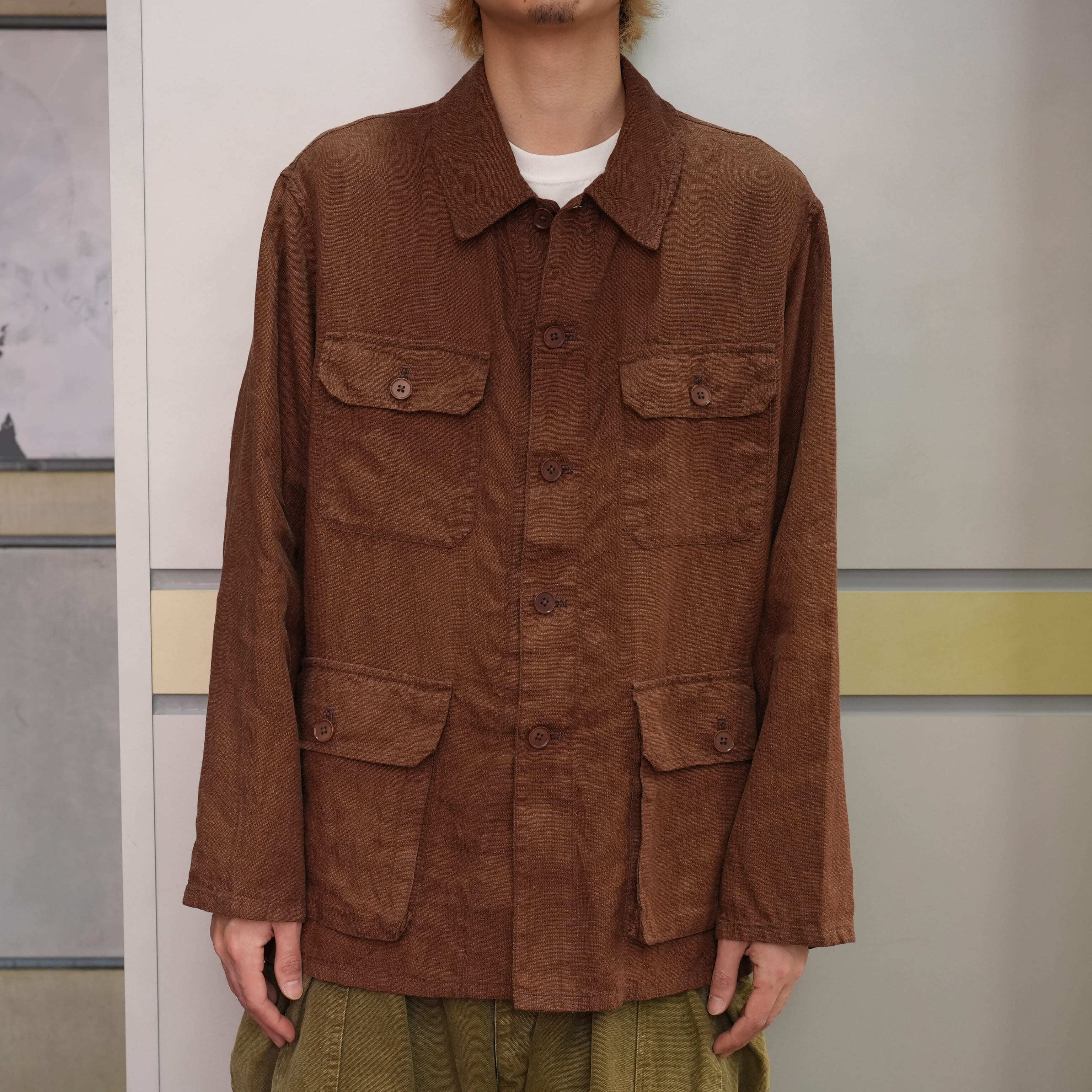 KAPTAIN SUNSHINE(キャプテンサンシャイン) 26SS "Safari Shirt Jacket" -BROWN-