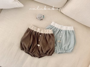 【即納】Two-tone button pumpkin Pants / valubebe