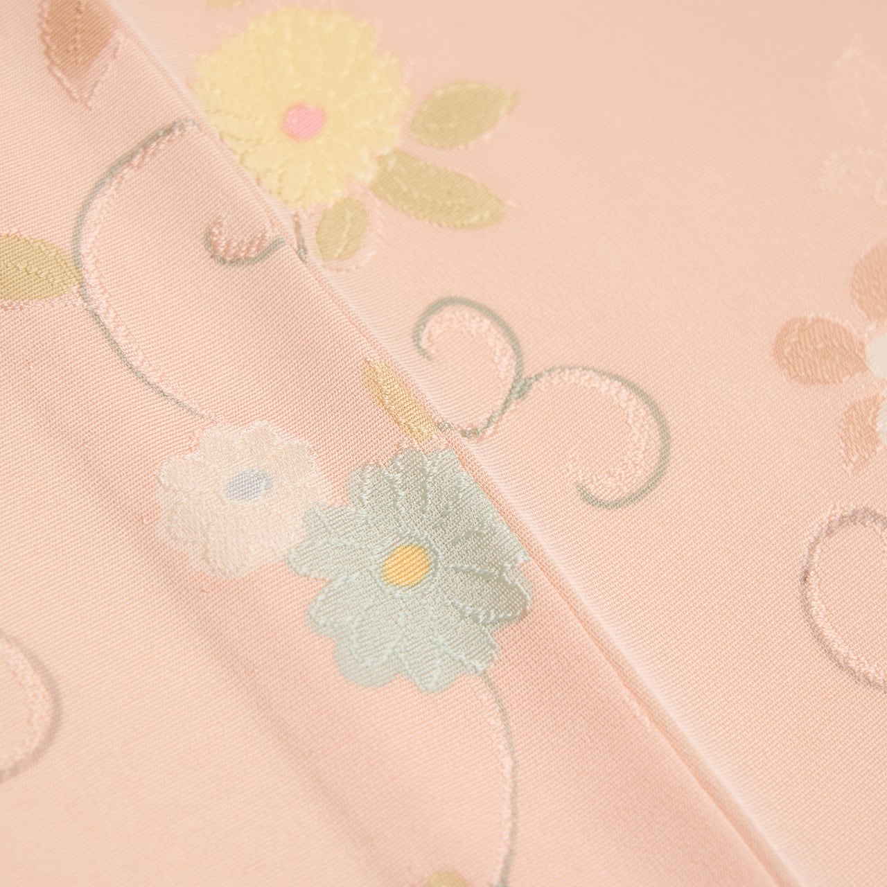 花唐草の模様 地紋起こし小紋 単衣着物【未着用品】 | かわの屋
