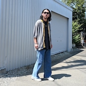 SILENCE(サイレンス) Polo S/S Shirts、デニムスタイル