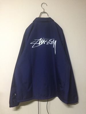 stussy コーチジャケット バックデザイン 未使用品 ワンポイントロゴデザイン