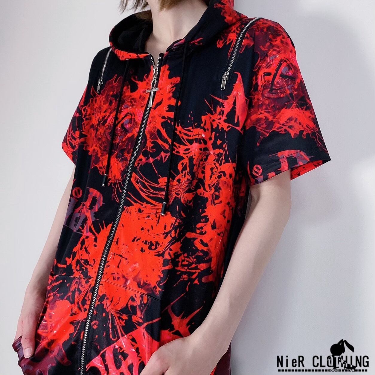 2WAY OFF-Shoulder半袖ZIP PARKA【彼岸花】 | NIER CLOTHING powered by BASE