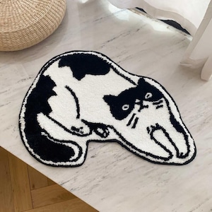 cat foot mat rug / キャット フットマット ラグ カーペット ネコ 猫 韓国 北欧 インテリア 雑貨