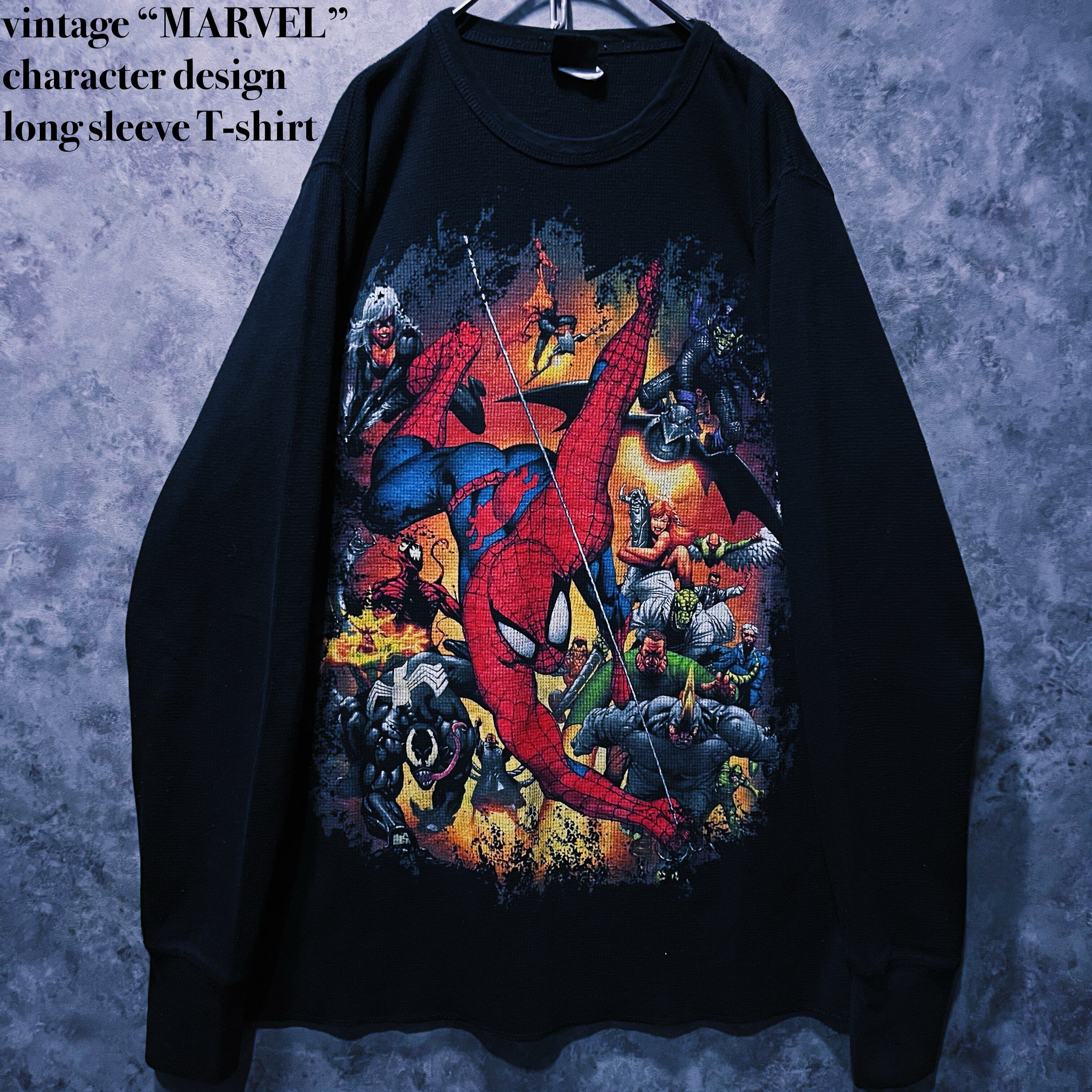 【doppio】vintage “MARVEL” character design long sleeve T-shirt