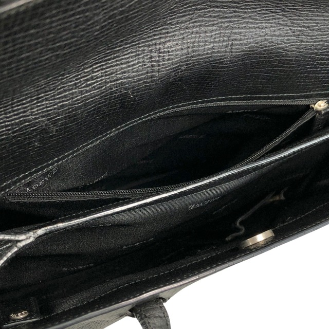 LOEWE ロエベ ハンドバッグ ブラック ロゴ型押し レザー vintage ヴィンテージ オールド xvn4mm