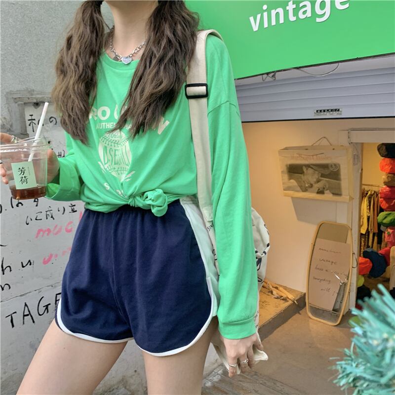 カジュアルサマープリントTシャツ ショーツ ロング 夏物 ブルマー モンロー53524750951