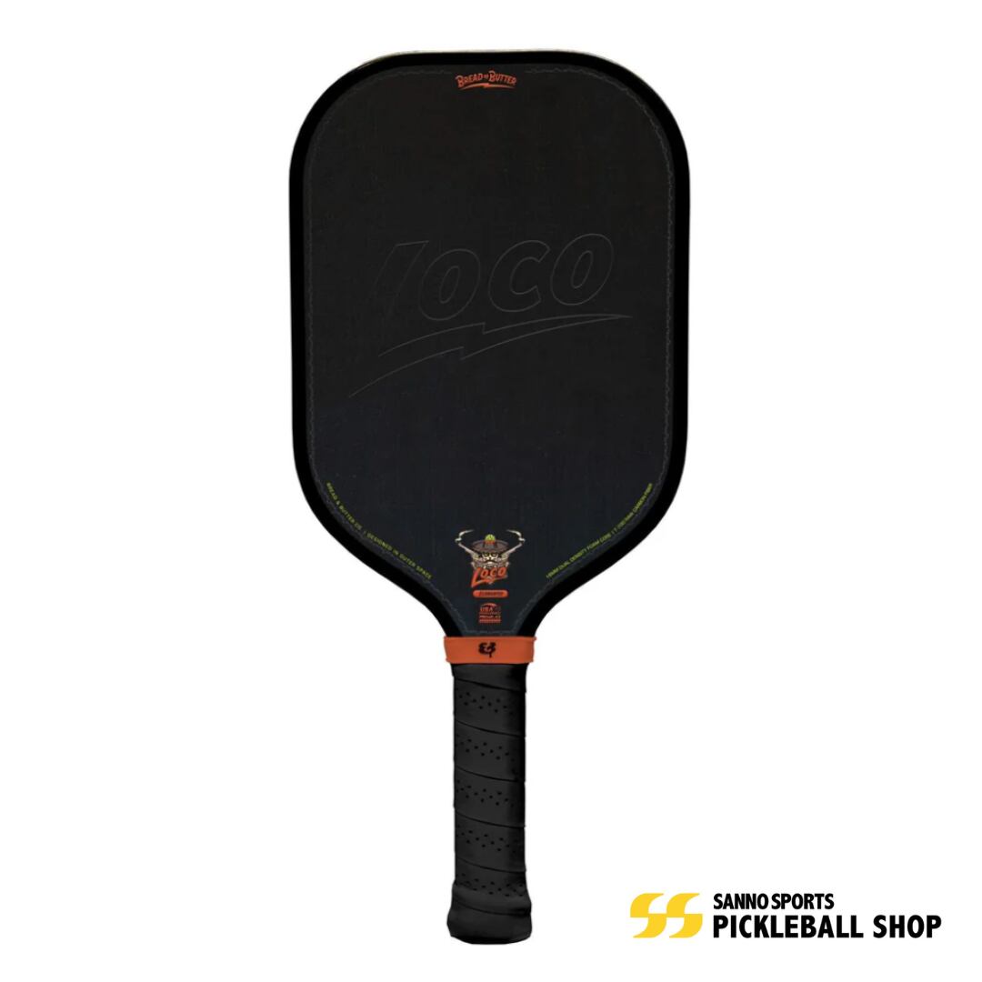 Bread&Butter - Loco 16mm Elongated Black Pickleball Paddle ピックルボールパドル