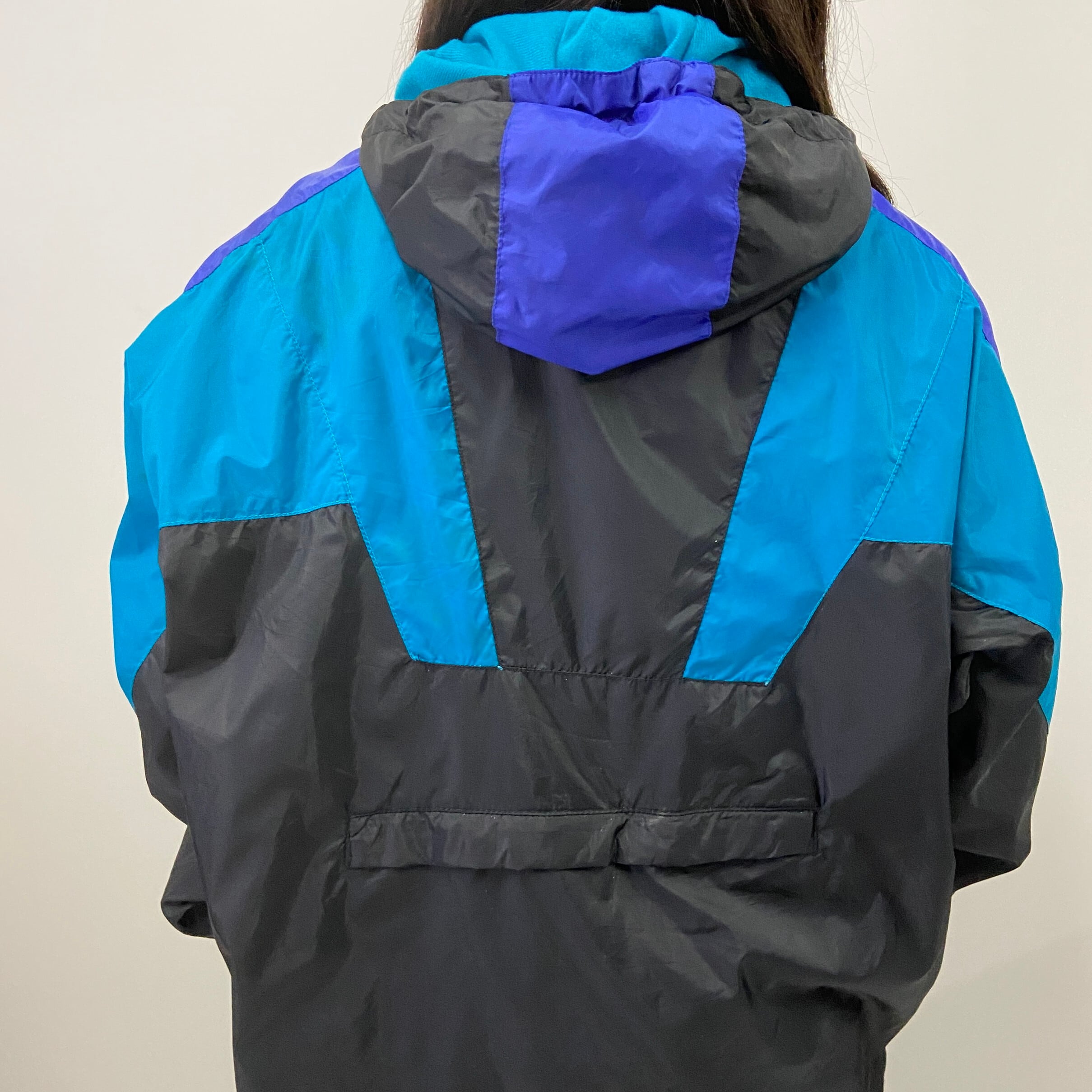 90年代 Columbia コロンビア アノラックパーカー プルオーバーナイロン