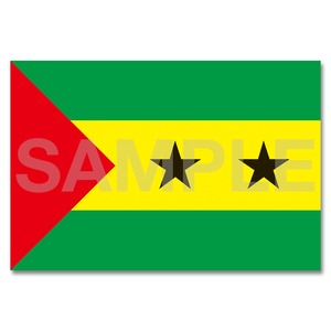 世界の国旗ポストカード ＜アフリカ＞ サントメ・プリンシペ民主共和国 POST CARD ＜Africa＞ Democratic Republic of Sao Tome and Principe