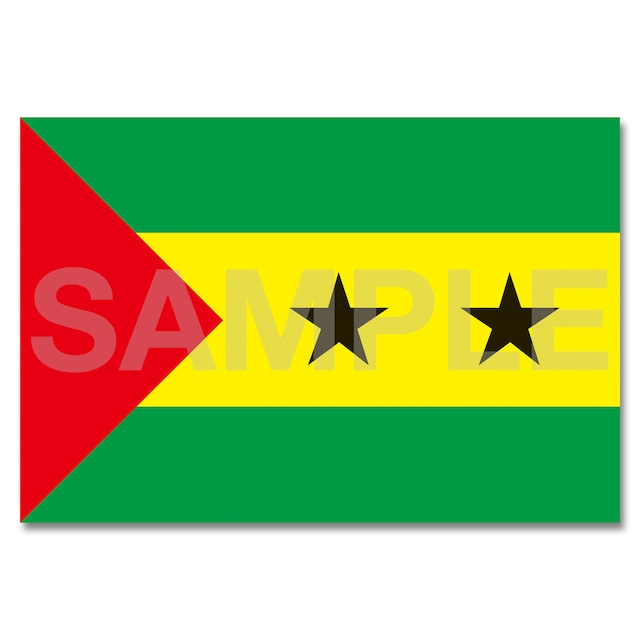 世界の国旗ポストカード ＜アフリカ＞ サントメ・プリンシペ民主共和国 POST CARD ＜Africa＞ Democratic Republic of Sao Tome and Principe