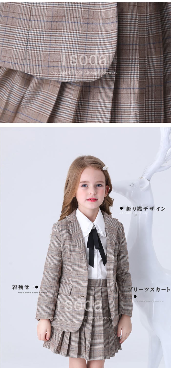 SALE‼️ラスト！フォーマル❤️バーバリー調チェック3点セット【韓国