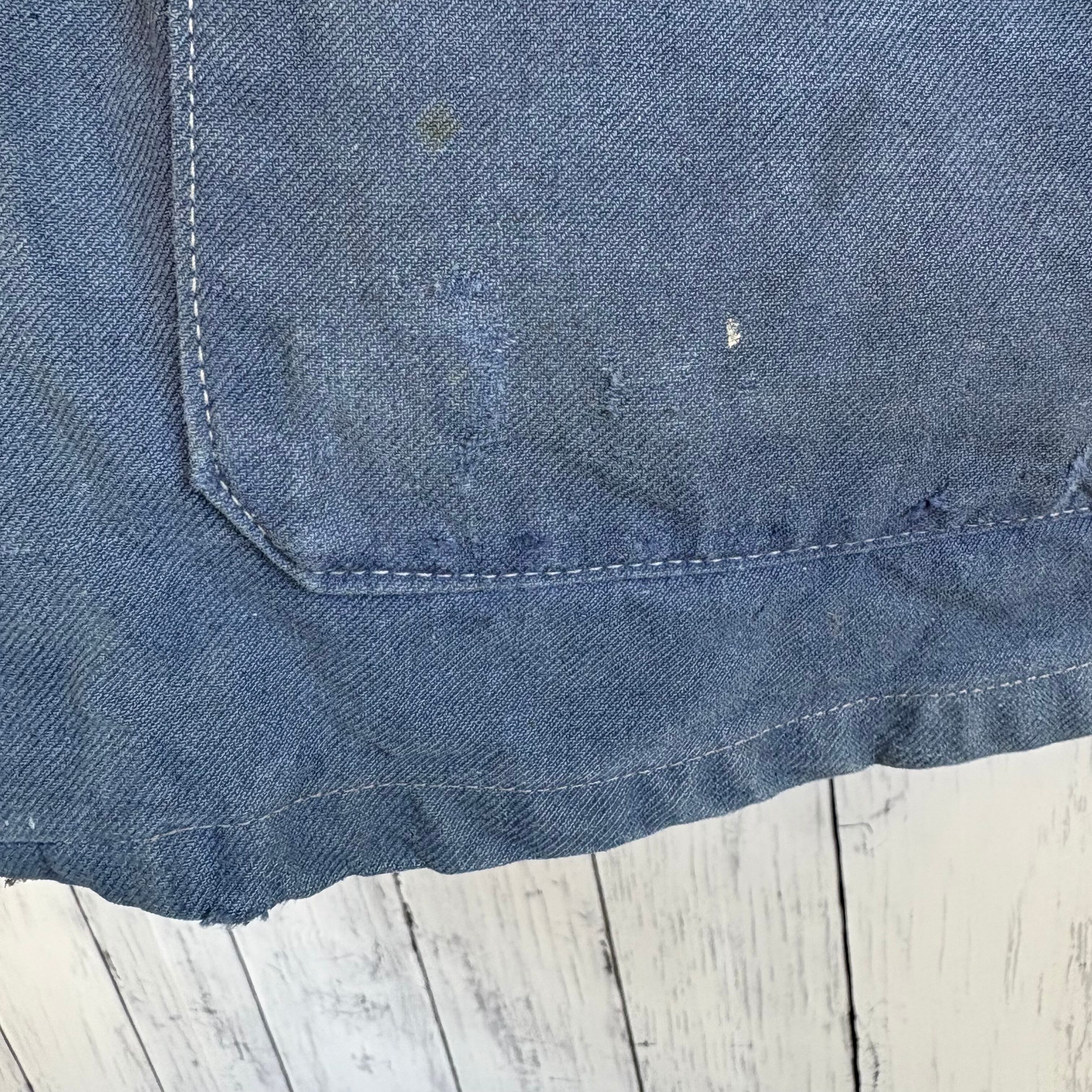 50〜60s BEAUFORT フレンチ ワークジャケット フェード 4ポケ ユーロ