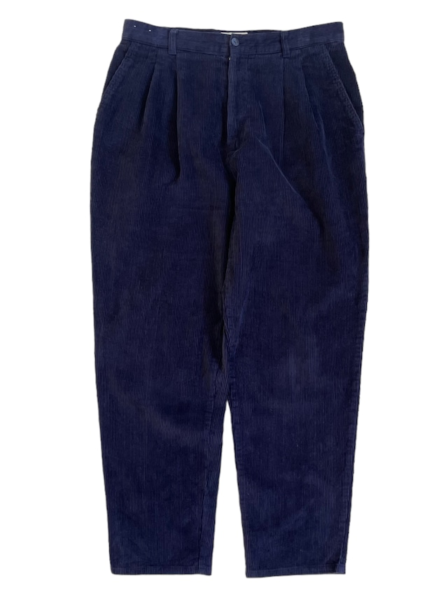 USED 90’s  NORTHERN REFLECTIONS 2tuck corduroy pants (32x29) - navy