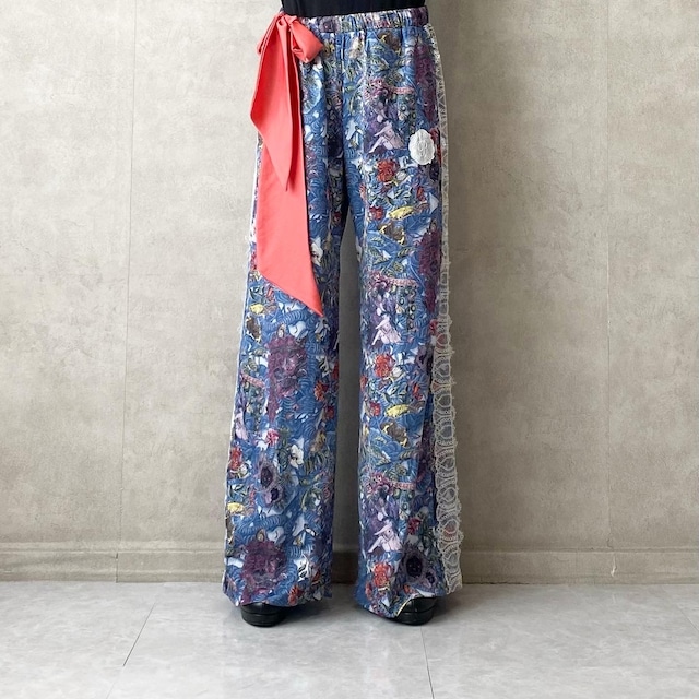 lace track pants flower【pays des fees】