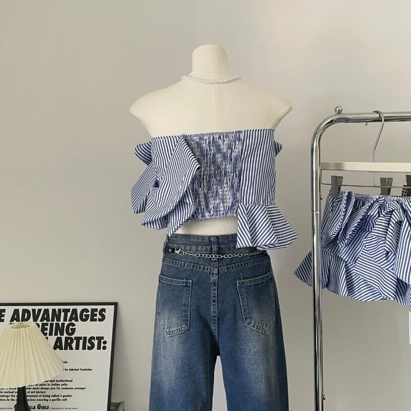 ワンショルダーフリルトップス | select shop -pixie-