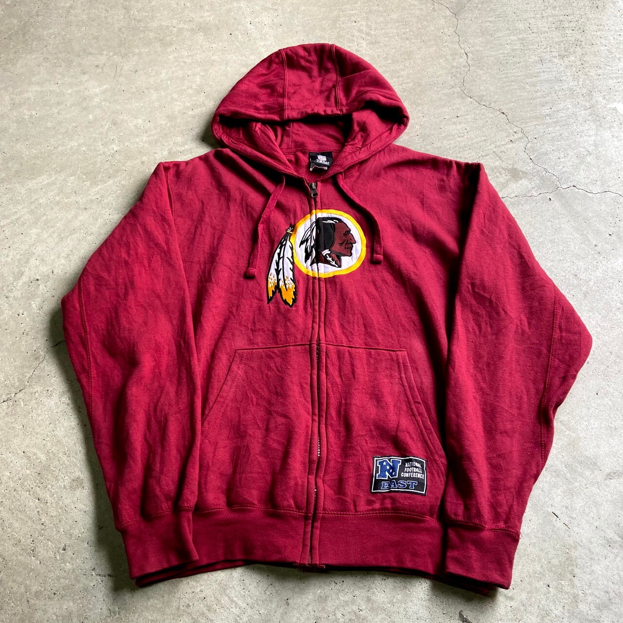 NFL アメフト チームロゴ刺繍 フルジップ スウェットパーカー メンズL 