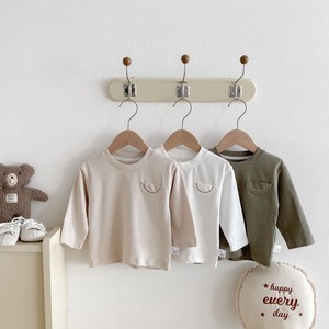 【BABY&KID】秋新作ノーカラー長袖シャツ