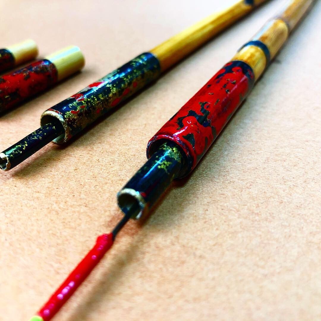 特選品 蒼月 翠山 11尺 中硬硬式先調子 レインボーメッキ 二