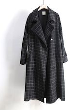 クラシカル ダブルボタン ロングコート