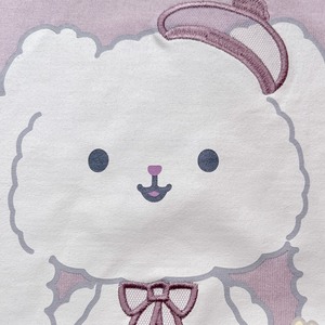 【Mekooo】綿あめワンちゃん＆小籠包ひよこ 袖チュールフリル Tシャツ