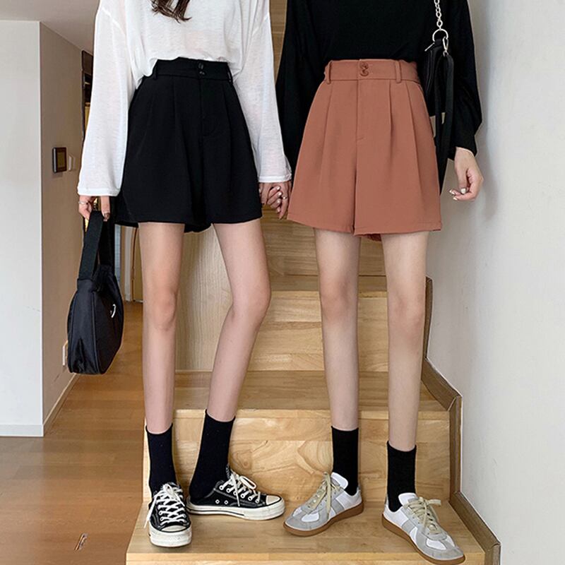 ショーツ レディースサマー薄手ハイウェストウェストパンツ ルーズ 夏物 ブルマー 試着室39399511921