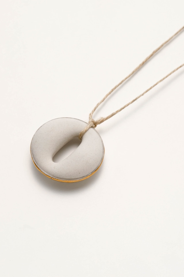 JODAN. aroma necklace  Light Beige（circle）_GOLD