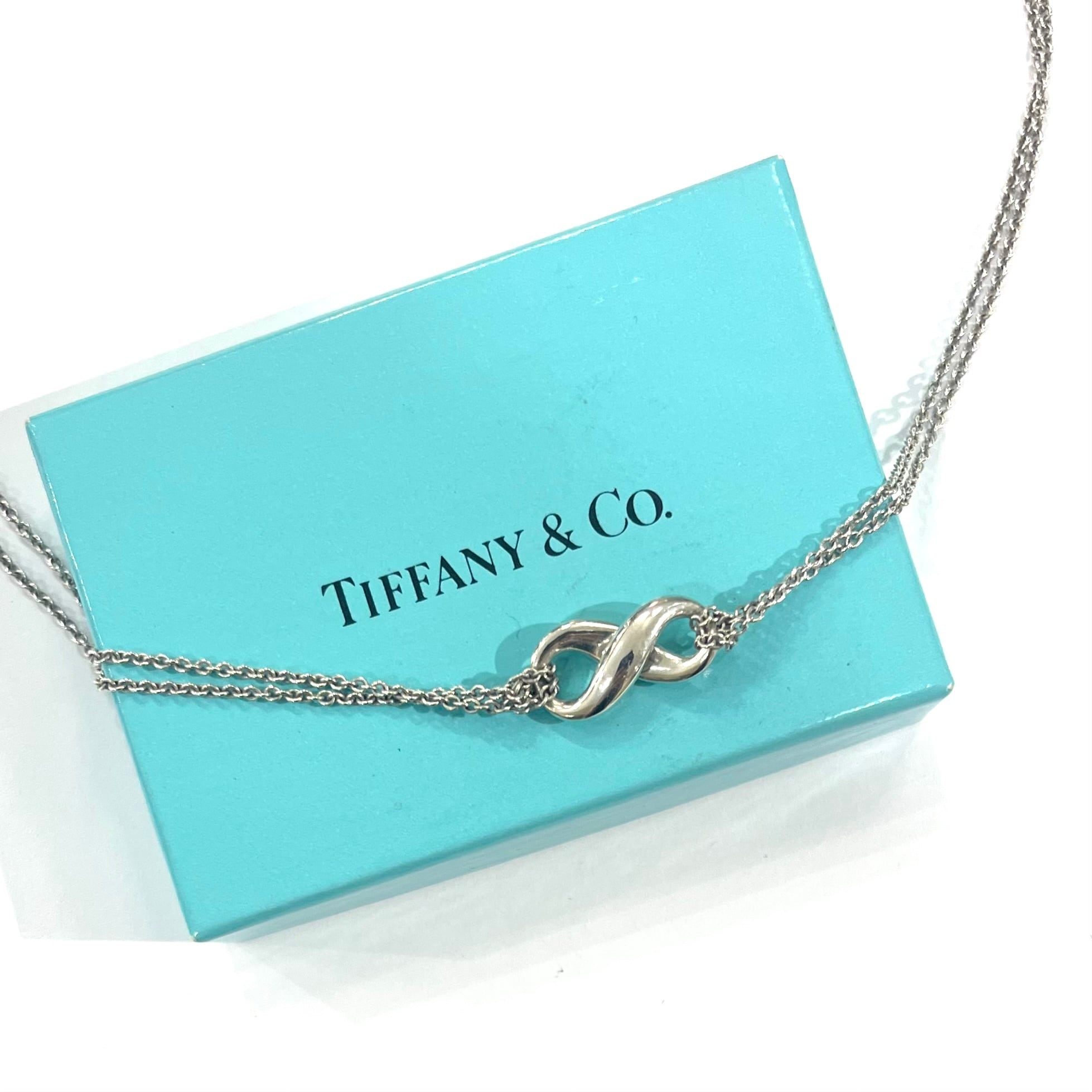 限定価格【TIFFANY&Co.】2734 ダブルチェーン 立体インフィニティ
