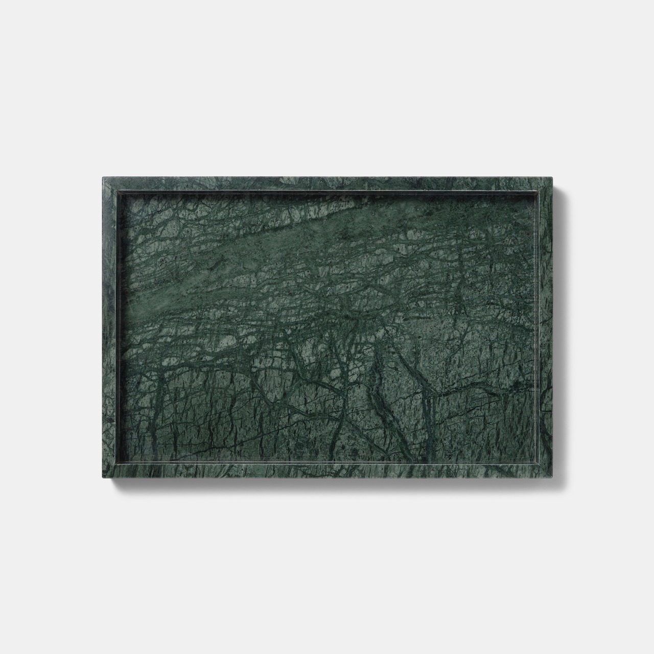 MARBLE TRAY - Indian green marble × Large