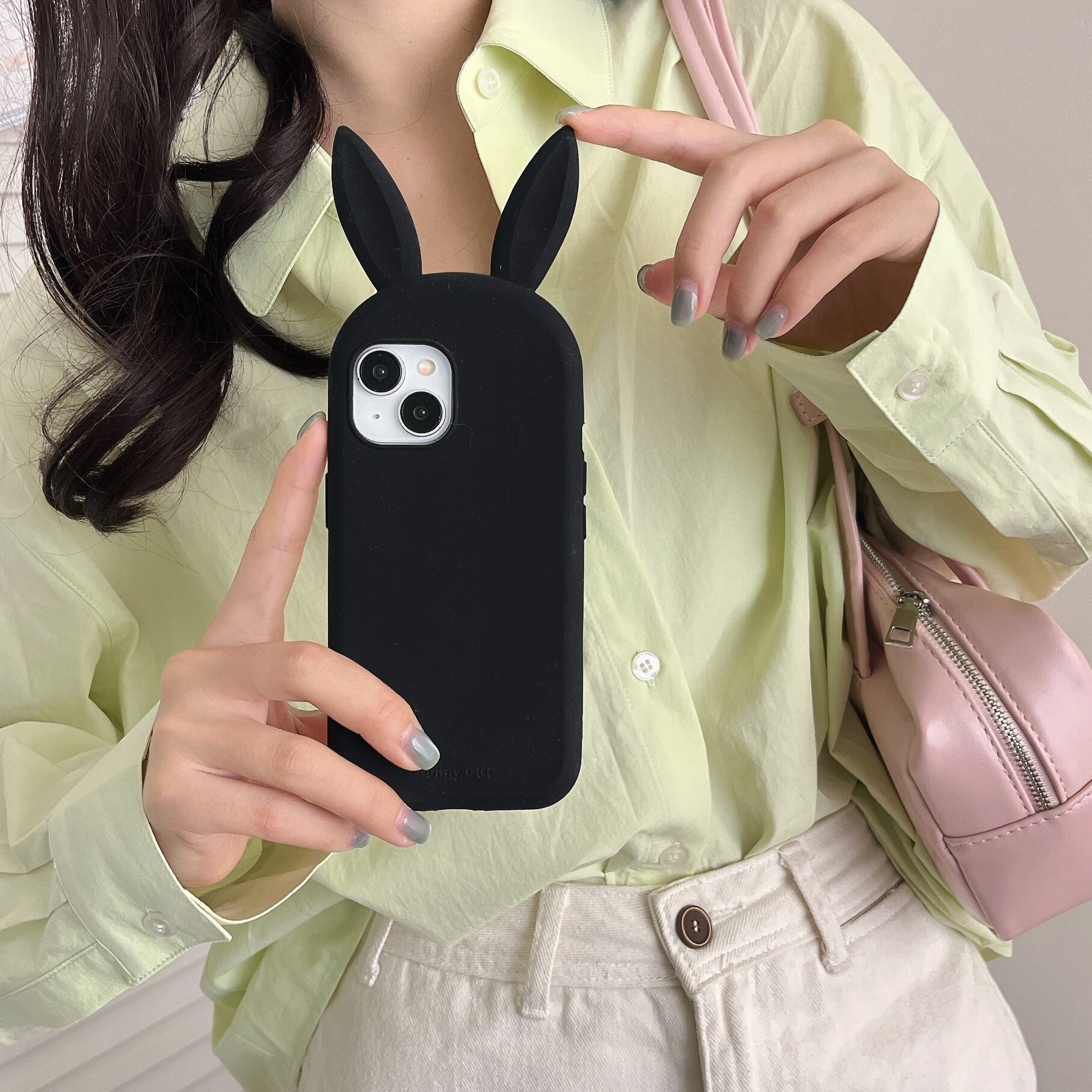 ウサミミ iPhone 17 16 15 14 13 ケース シリコン 可愛い うさぎ