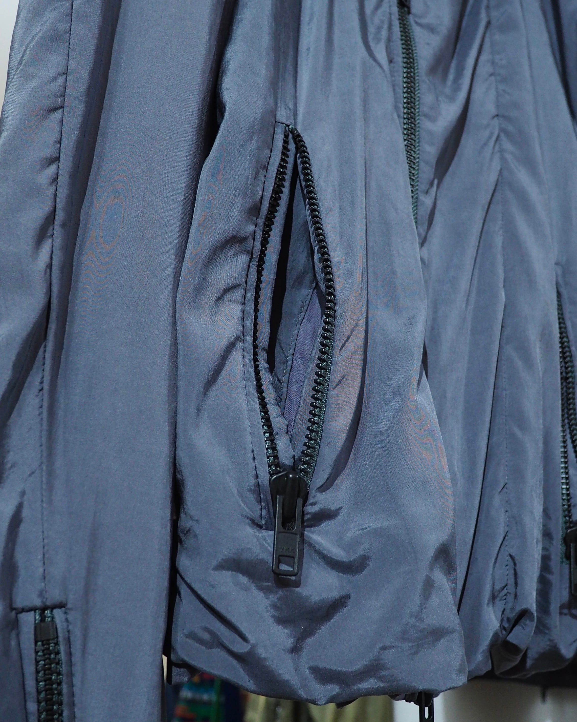 " DIESEL Black Gold " Grayish Purple Color Doubled zip jacket