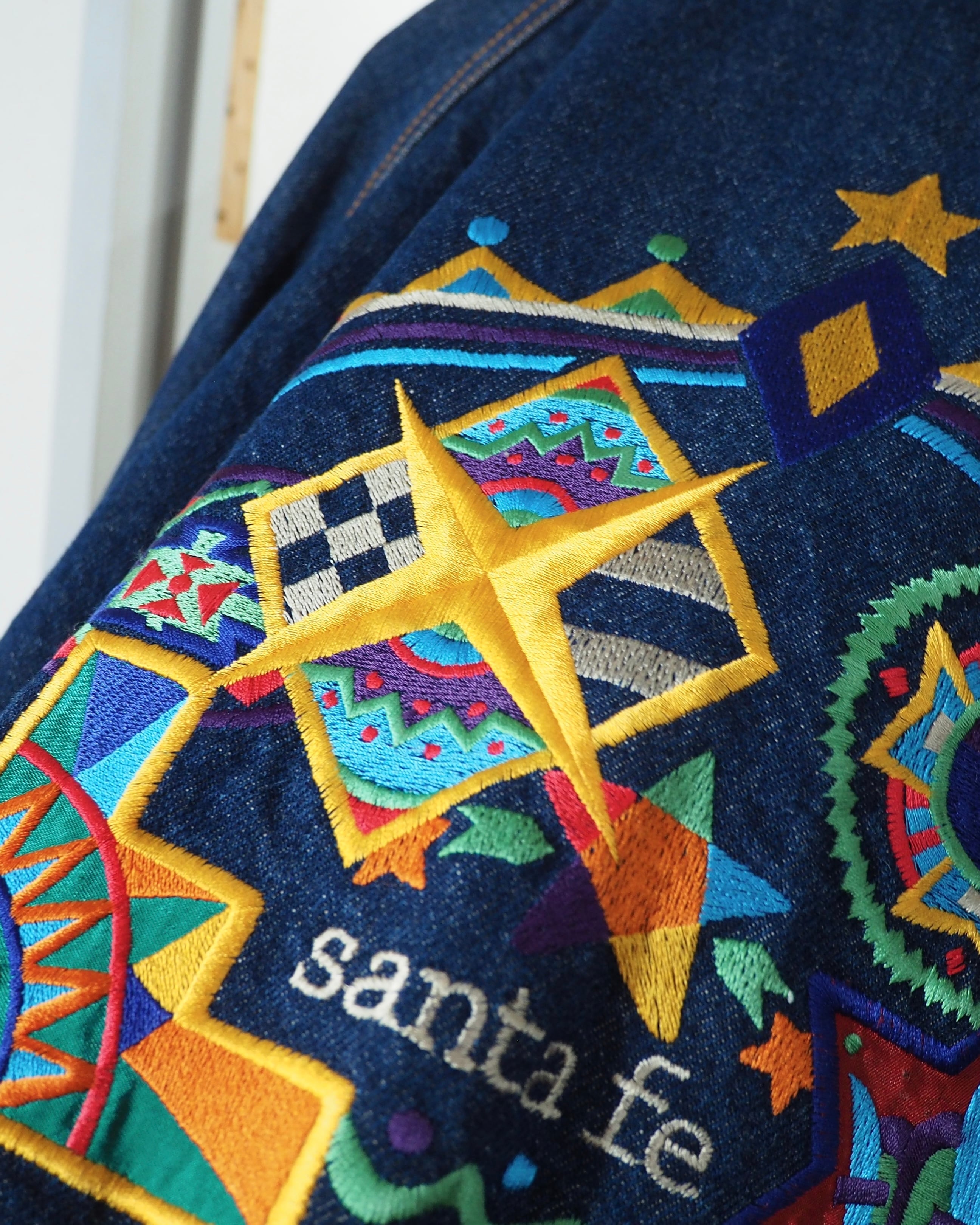 1980 ‐ 90s " Special ‐ Santa fe " Pop Art Embroidery Vintage Denim Jacket