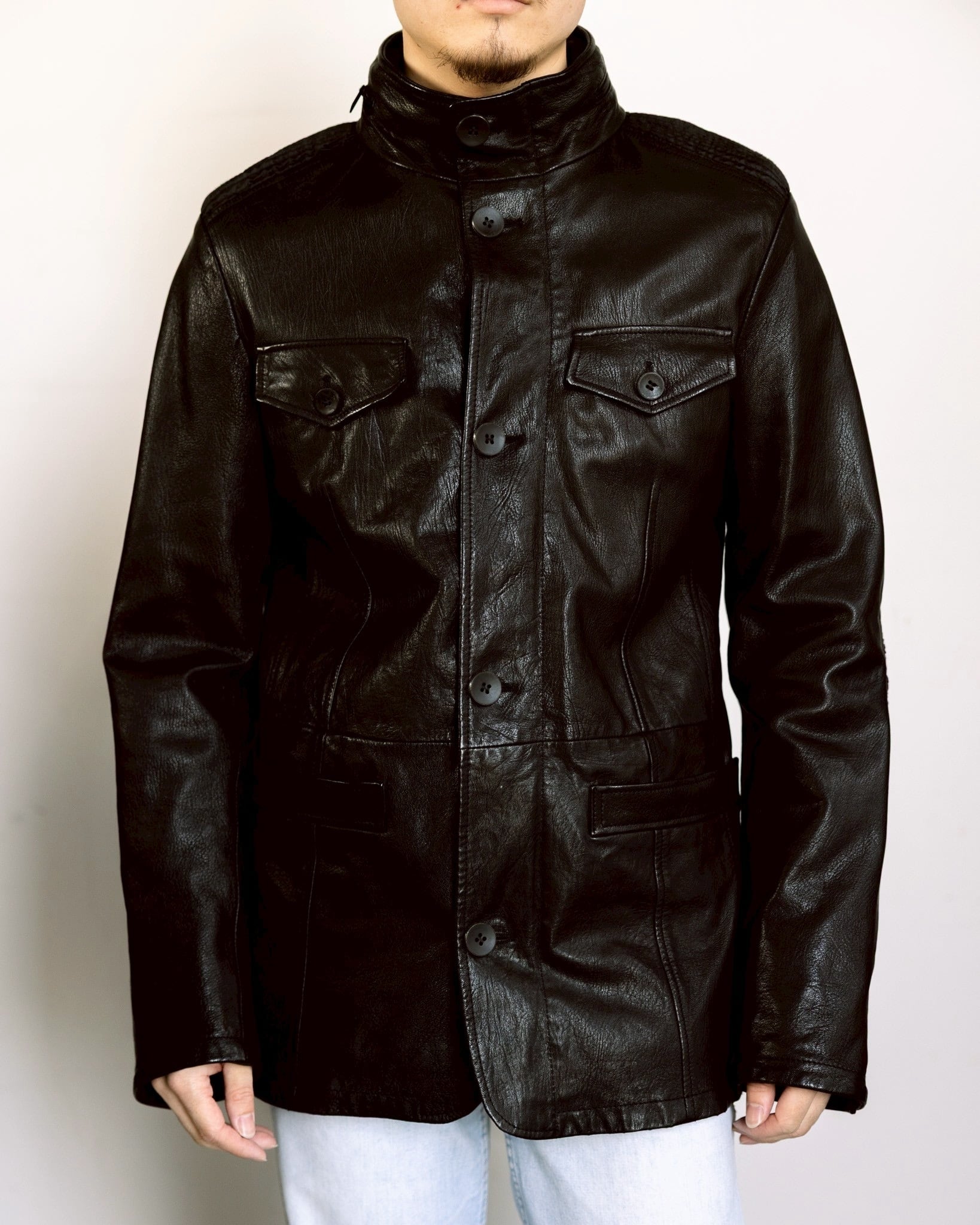 Old EMPORIO ARMANI Leather jacket/オールド エンポリオ アルマーニ