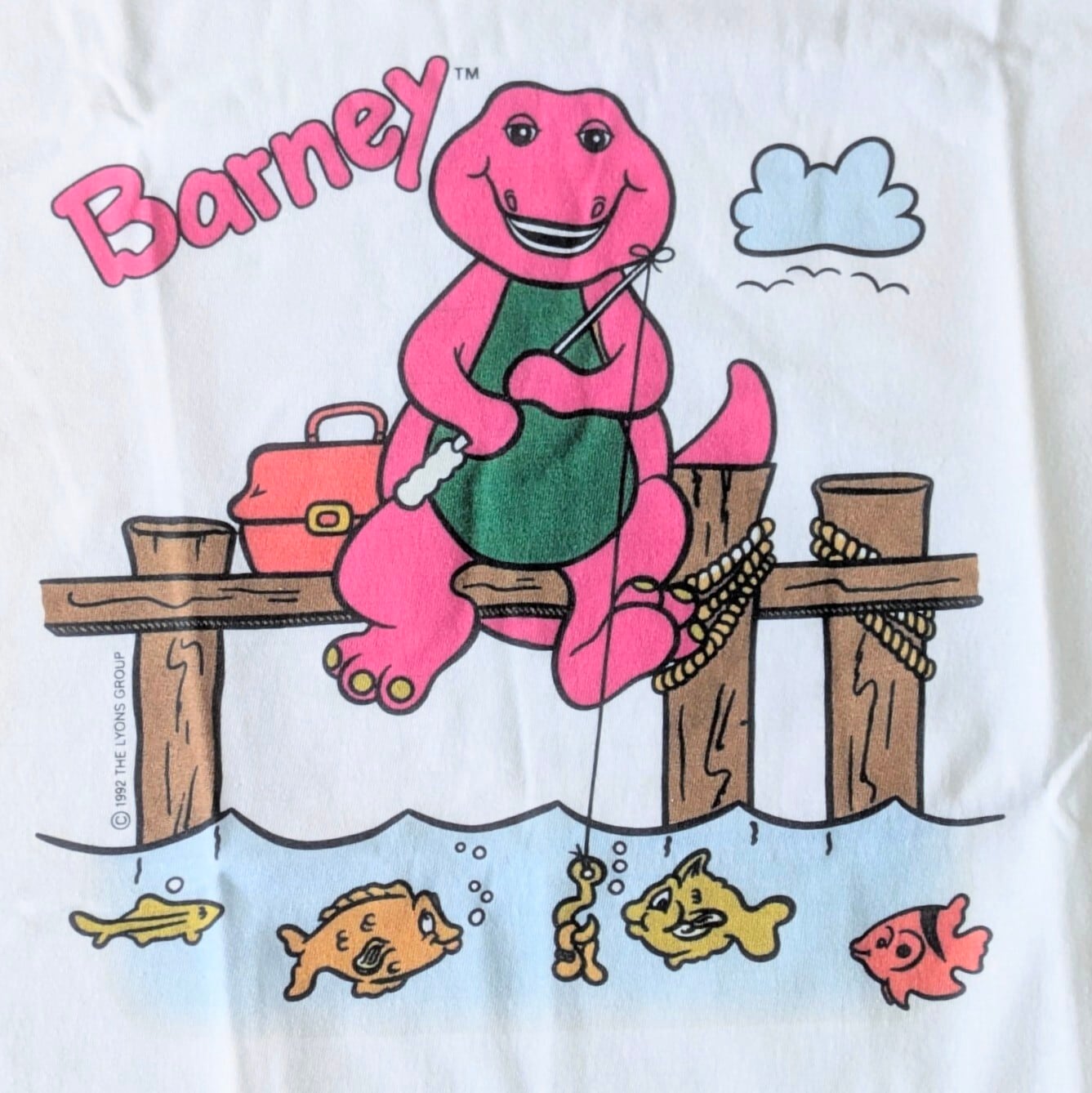 【 Barney & Friends ( バーニー&フレンズ )  】Barney fishing Tシャツ / バーニー 釣り〚アメリカン雑貨 アメトイ〛