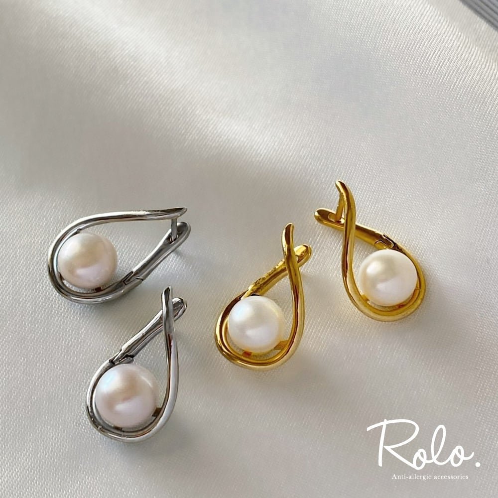 淡水パールドロップピアス SV925ポスト