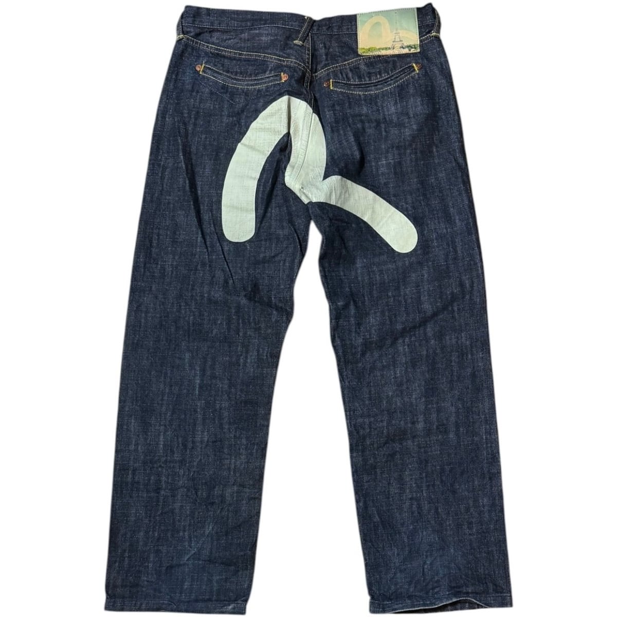 メンズ 濃紺 DENIME デニムパンツ ボタンフライ 日本製 w33 紙パッチ