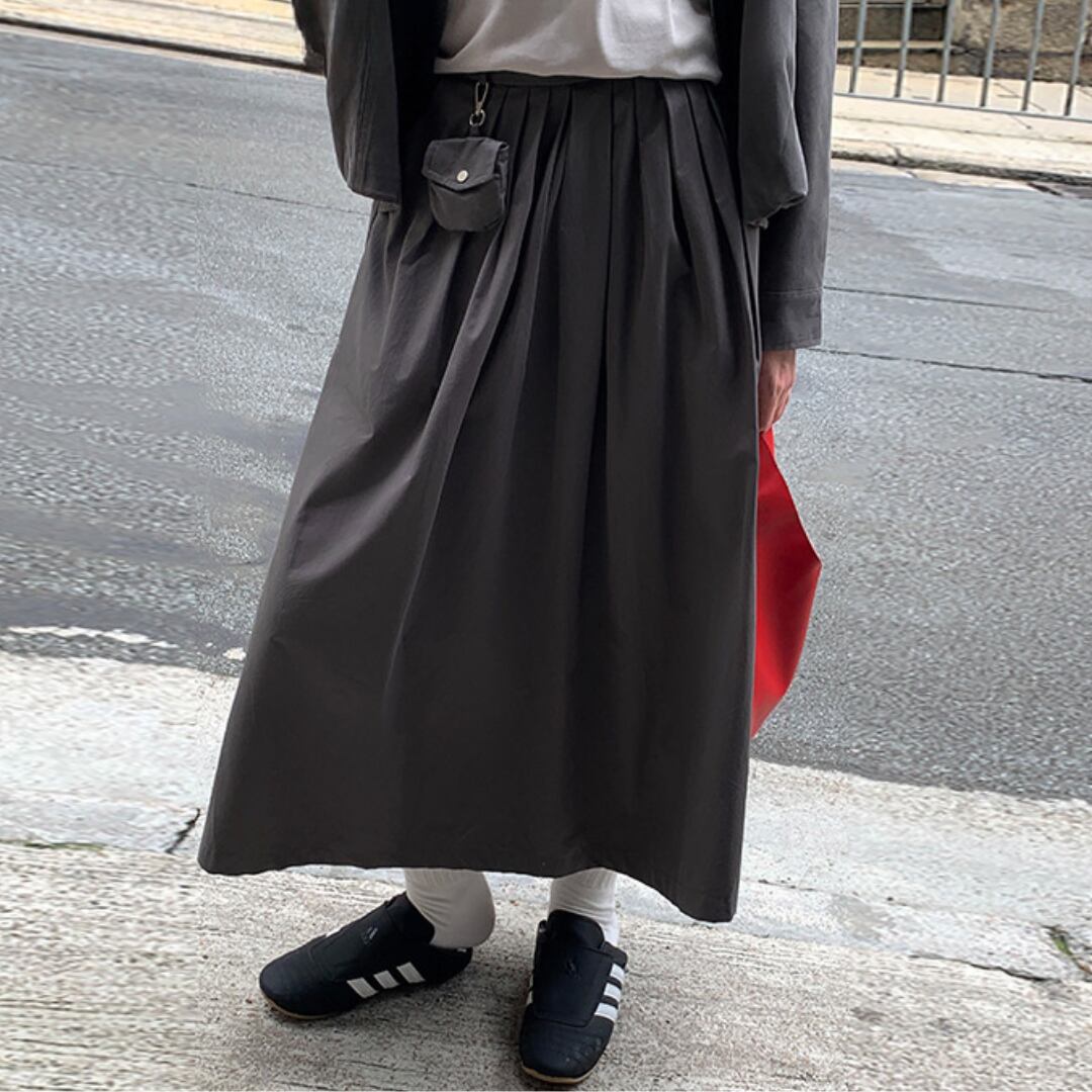 Flare Maxi Skirt with Detail Pocket