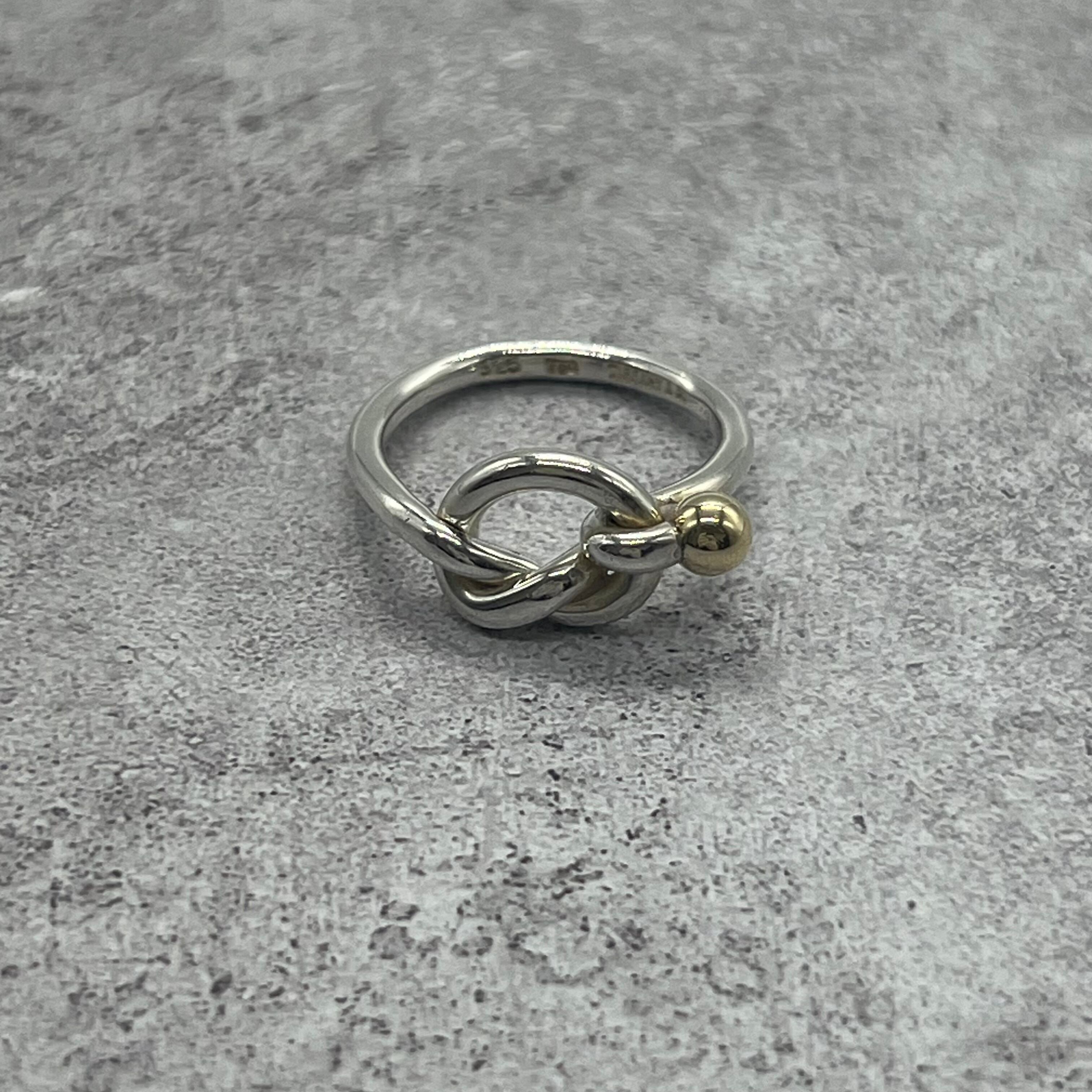 【10号】ティファニー TIFFANY&CO ラブノット リング コンビ