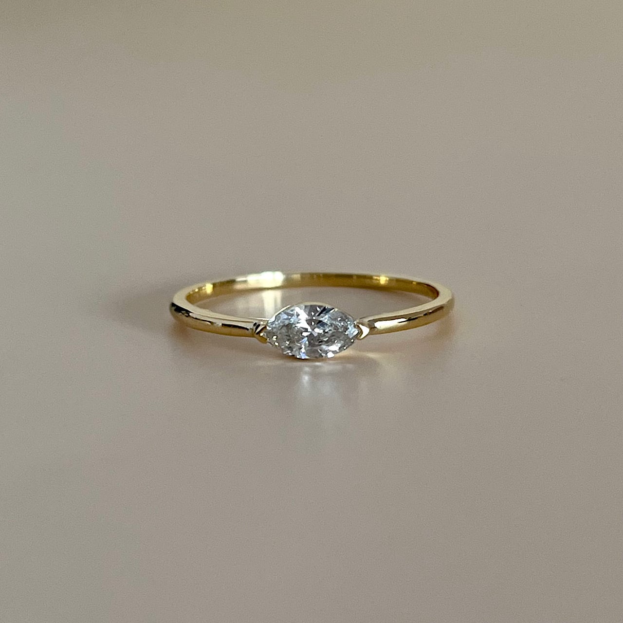 マーキスカット ダイヤモンド リング 0.251ct K18イエローゴールド チェカ 鑑定書付 | cheka Diamond & Jewelry  powered by BASE