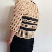 [Pattern] フリルボーダーのメッシュスキッパー