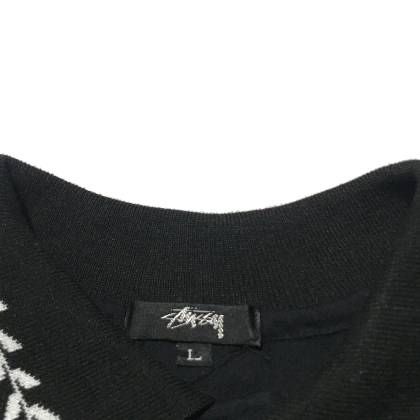 80's OLD STUSSY 長袖ポロシャツ リブ柄 | 古着屋 Boogie
