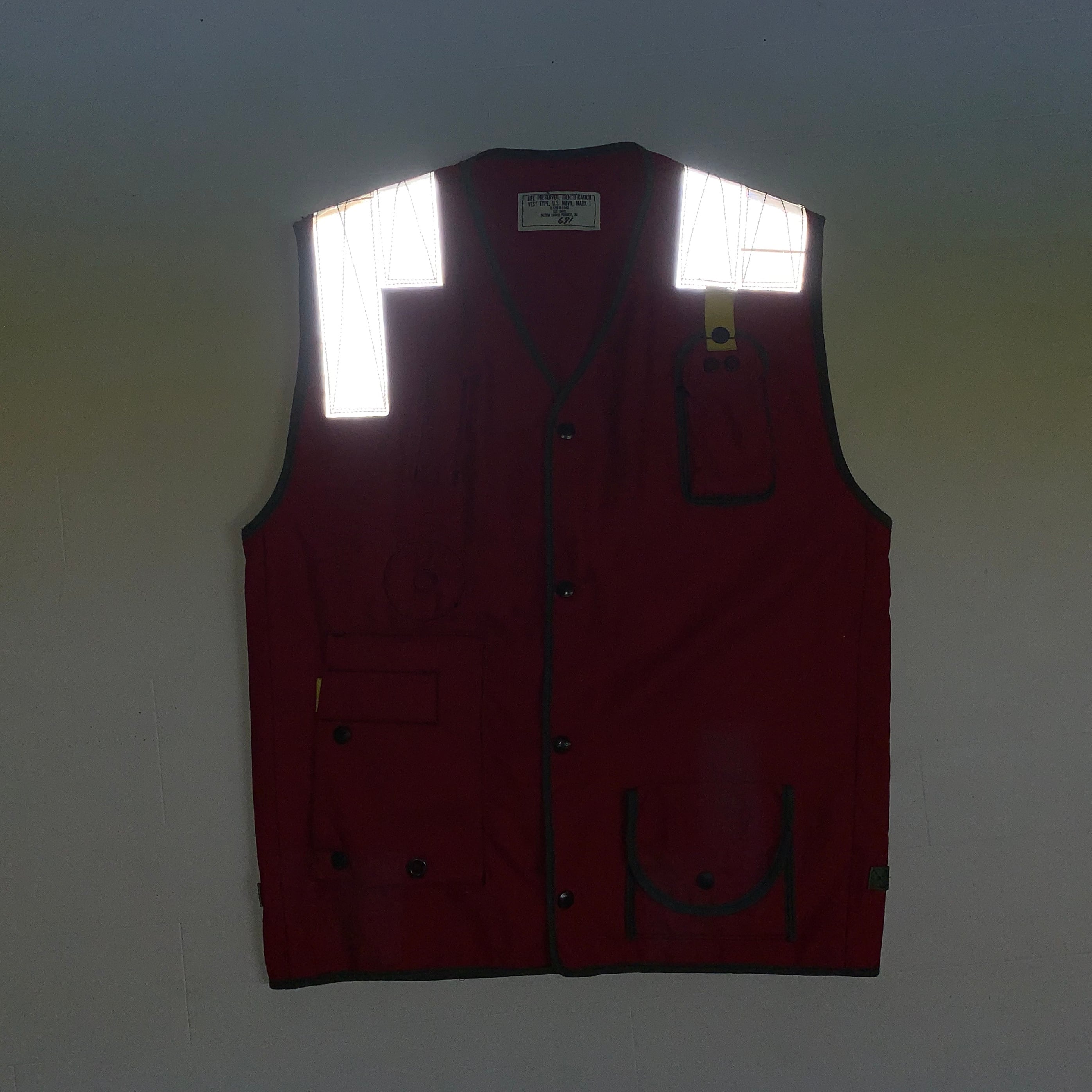 0275 / 1980's USN LIFE PRESERVER VEST MARK 1 レッド ライフプ 0275 / 1980's USN LIFE PRESERVER VEST MARK 1 レッド ライフプ