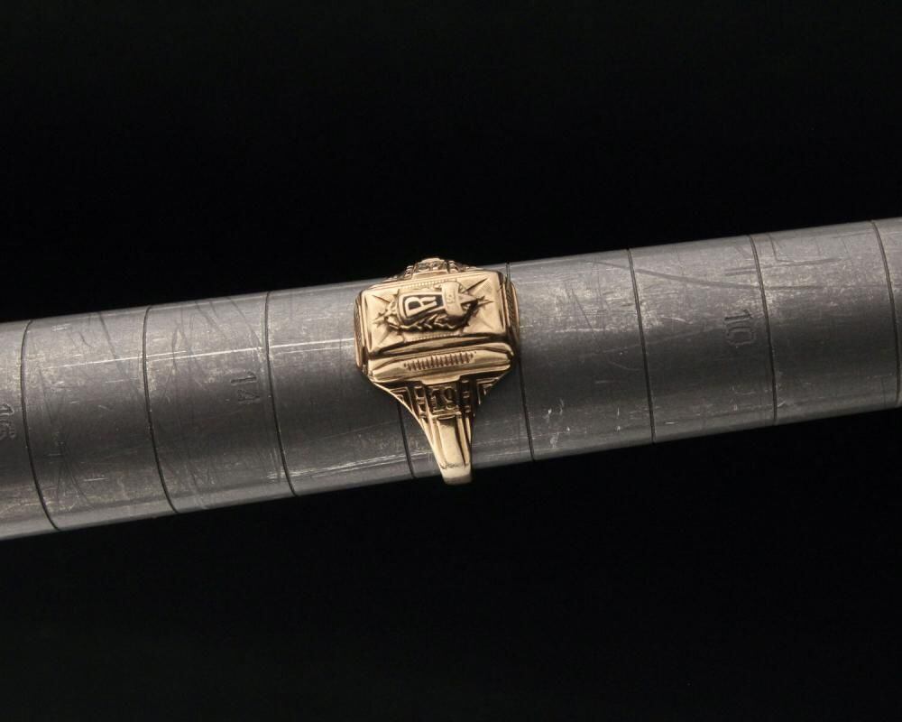 Vintage College Ring [BALFOUR 10kt Gold] [1948s-] Plane Rectangle