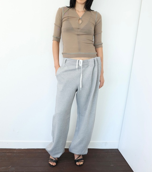 【ulikasanctus】CURTAIN JERSEY PANTS