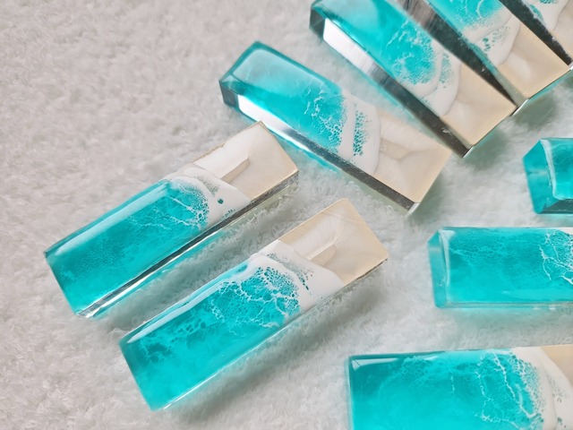 458.オーシャンレジンアート 箸置き&お箸set